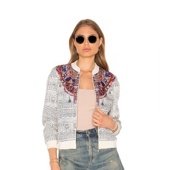 Camilla lost paradise bomber jacket Size 10 Boho Chic Festival Artsy Coachella - Picture 1 of 13